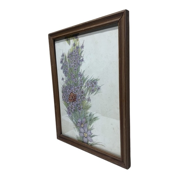 Vintage 1970’s Original Framed Under Glass Watercolor By Delfino - Picture 2 of 3